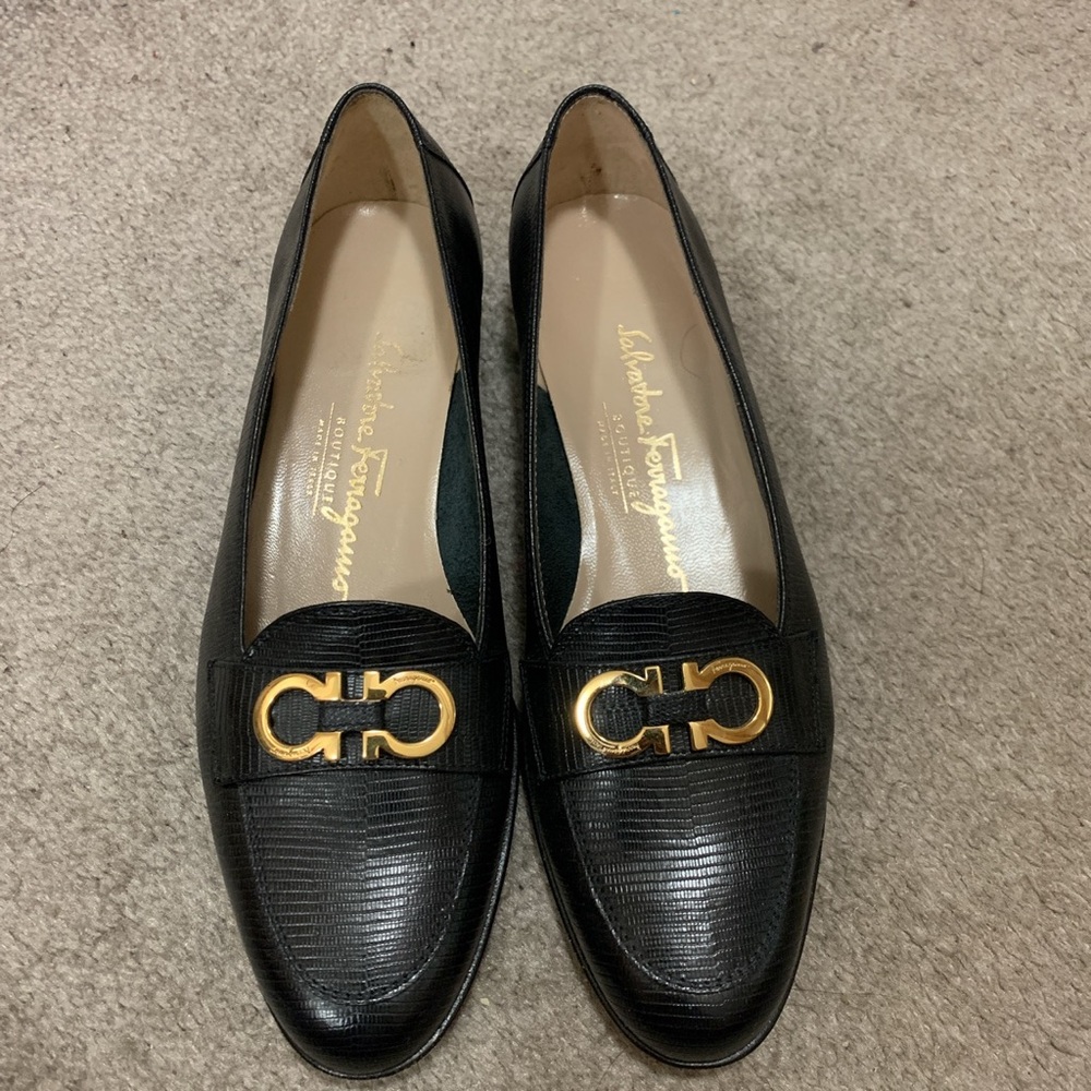 Salvatore Ferragamo Arcella Black Leather Loafer